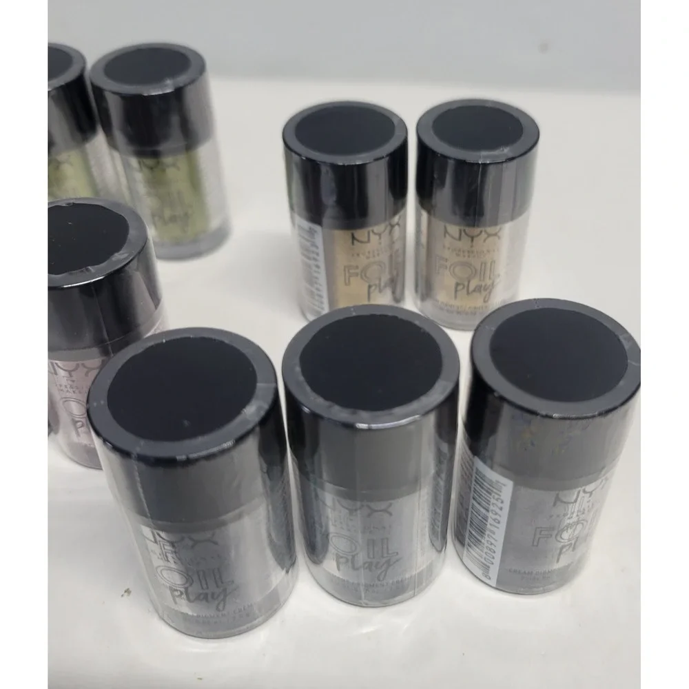 Lot of 11‎ NYX Professional Makeup Foil Play Cream Pigment Assorted Shades NWT